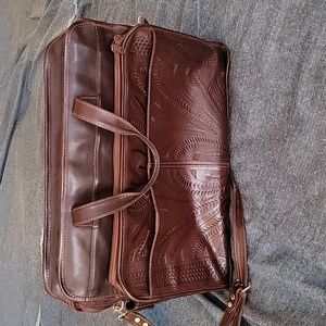 Tooled Leather Briefcase